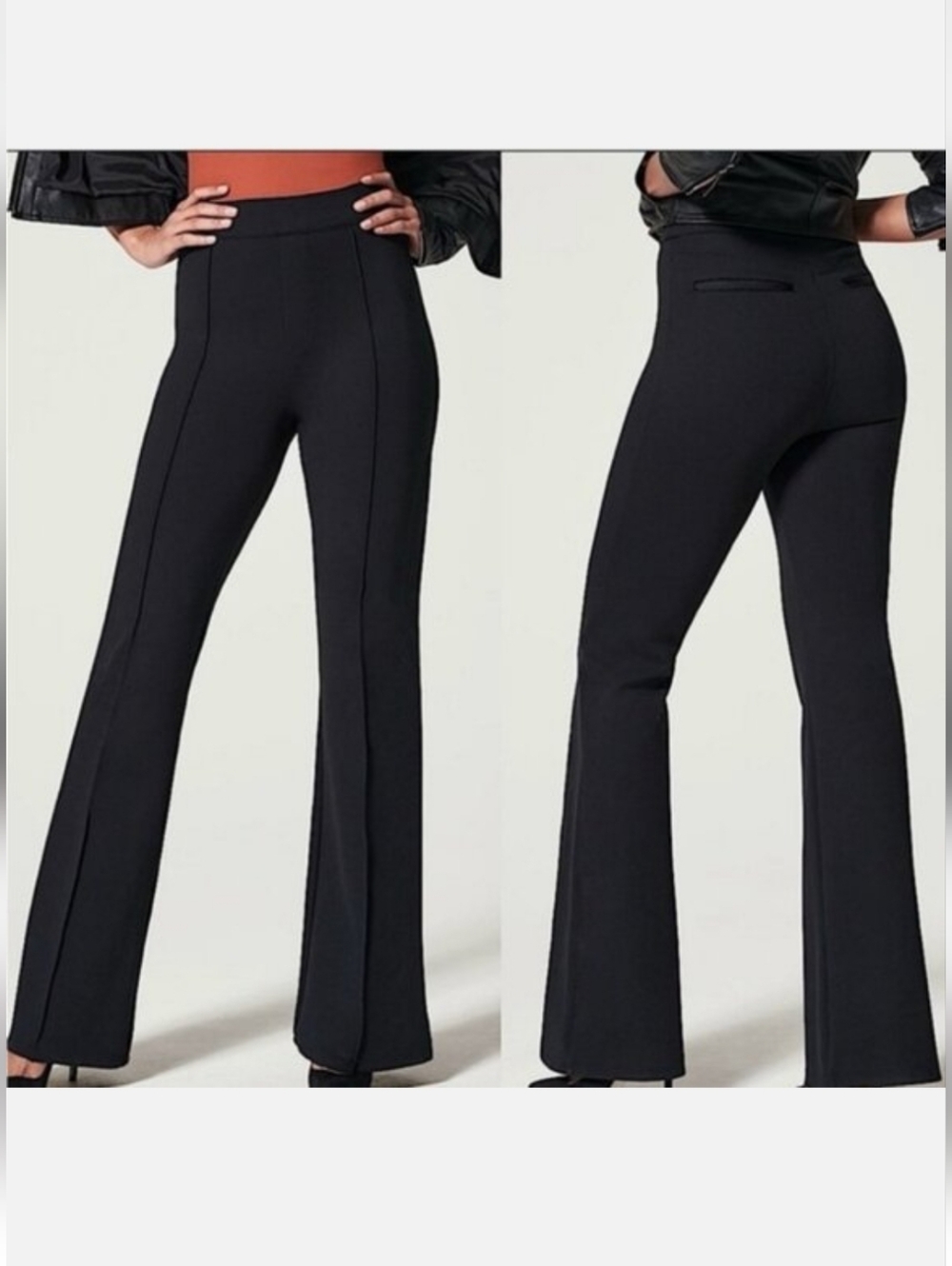 Spanx Black High-Waist Flared Pants